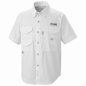 Columbia PFG Bonehead™ Shortärmad Skjorta Pojkar Vita (URCDZ0137)